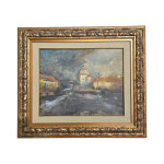 (K65) N/A; Akril; mestna veduta; 74 cm x 64 cm