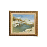 (K73) Marko Krvina; Akril; zimska reka; 70 cm x 60 cm