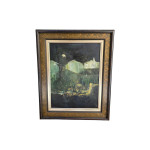 (K75) N/A; Akril; "Ulična svetilka"; 43 cm x 55 cm