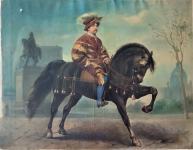 konjenik - veliko olje na platnu / okoli 1870 /