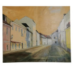 Krško - ulica, akril na platnu, Andlovic