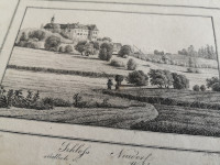 Litografija,grafika,Schloss Neudorf südlich v. Wildon des Herrn Resch