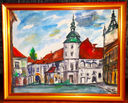 Mariborski grad, olje na platno