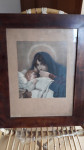 Marija z detetom, Pieta,  cca 40 x 50 cm, secesijski okvir