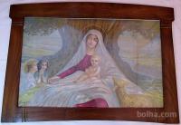 Nabožna slika, Devica Marija z detetom, Angelčki, Golobice