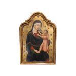 Neznani avtor; mešana tehnika; ikona na lesu "Marija"; 35 cm x 50 cm