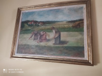 Olje na platno, pobiralci,74×100