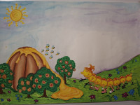 Original ilustracija Pleši pleši Črni kos