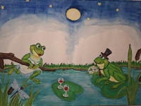 Original ilustracija iz slikanice Pleši pleši Črni kos