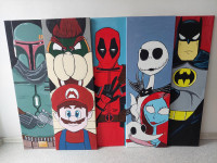 OTROŠKE SLIKE NA PLATNU,SUPER JUNAKI,MARVEL,BOBA FEET,DEAD POOL,MARIO