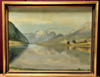 pogled na Bohinjsko jezero - olje na platnu