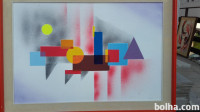 Prodam sliko akril na lesu 104 X 76 cm avtorsko delo 1970