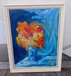 Slika "Cvetje" 81x62cm z okvirjem, Ljubljana