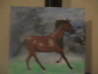 Slika divjega konja olje na platnu