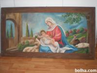 Slika - Jezus z Marijo.   - 125x67cm    /23/