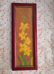 SLIKA na lesonitu v okvirju brez stekla 16 x 42,5 cm