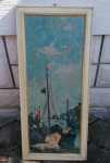 SLIKA na lesonitu v PVC okvirju brez stekla 37,5 x 84 cm