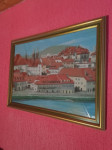 Slika Maribor Lent ob dravi narisana 1996 leta