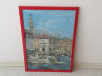 SLIKA NA PAPIRJU,SLIKARJA POPOVIČ RASTAV,PIRAN V SONCU