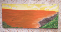 SLIKA na platnu brez okvirja in stekla 58 x 25 cm