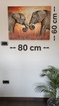Slika na platnu Dva slona 60×80