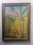 SLIKA na platnu v debelem okvirju brez stekla 31 x 41,5 cm