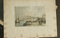 Slika prikazuje Saint-Malo, povijesni lučki grad u Bretanji,. 