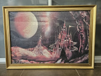 Slika puzzli v steklim in okvirjem 100x70cm
