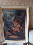 Slika starec s pipo Giovanni Madonini