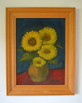 Slika tihožitje s sončnicami (58 x 45,5 cm)