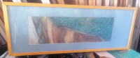 SLIKA v debelem  okvirju s steklom 72 x 27 x 3 cm