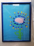 SLIKA v lepem okvirju s steklom 32 x 42 cm