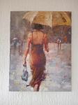 Slika Ženska z dežnikom