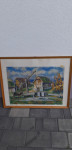 SLIKAR FRANCE ZUPAN SLIKA  AKVAREL 80X62 CM