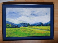 Slika pokrajina 60x39 cm brez okvirja olje