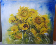 Sončnice, olje na platnu, 60*70cm