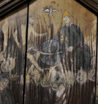 Sveta družina, Olje na lesu