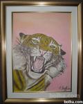 Tiger - olje na platnu