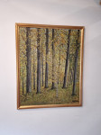 Umetniska slika-Breza v gozdu