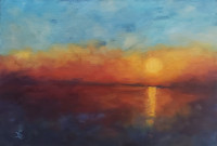 Umetniška slika "Sončni zahod"