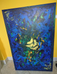 Umetniška slika ŠTIRJE METULJI, dimenzija 55x85 cm