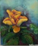 Umetniška slika - Vrtnica rumena