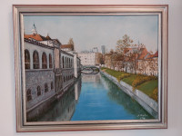 Umetniška slika z motivom Ljubljane, D. Rupčič