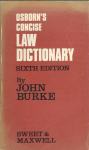Osborn's concise law dictionary / John Burke