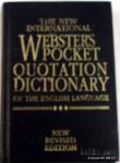WEBSTER POCKET QUOTATTION DICTIONARY
