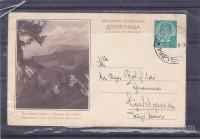 Dopisnica Kraljevina Jugoslavija 1 din Karavanke pogled s Slemena 1938