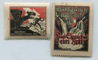 Koroški plebiscit, 1920, dve znamki, avstrijska propaganda, nalepki