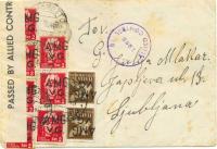 Kupim kuverte, dopisnice z znamkami AMG-VG, cone A, naše pošte, 1945.