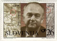 Louis Adamič znamka in kuverta z znemko izdano 1998