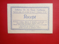 Pharmacy recipe letter,pismo,Lekarna Dr.St.Kmet,Ljubljana